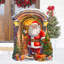 Figurine de père Noël frappant à la porte