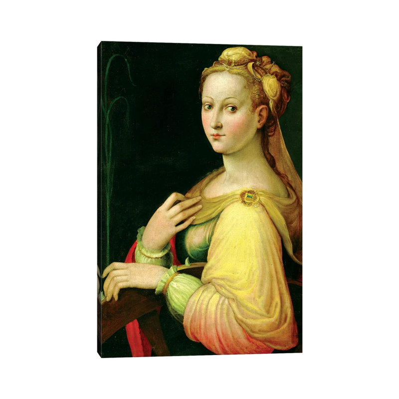 St. Catherine Of Alexandria by Barbara Longhi - Wrapped Canvas Painting, 20.32 cm H x 30.48 cm W