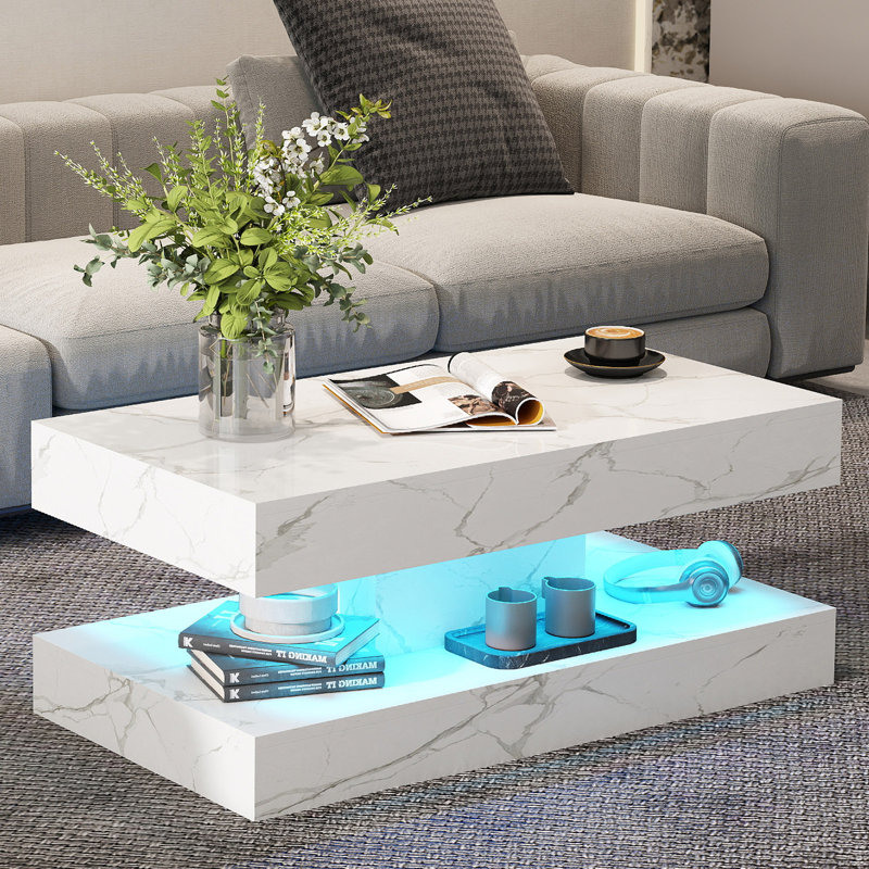Pedestal Coffee Table with Storage