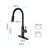 Kitchen Faucet With Pull Out , Single Lever, 360 Rotating High Nozzle In Matte Black Stainless Steel, Corrosion Surface, Aerators For A Splashless And Efficient Water Use Nozzle, Rust To Reduce-1694203011
