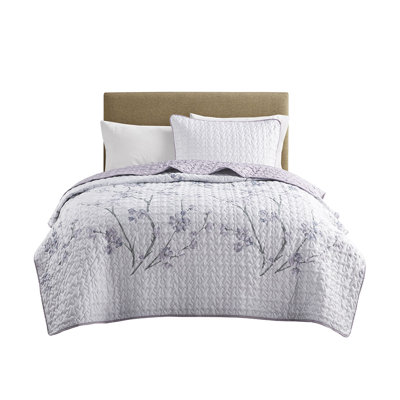 510 Design Kate Grey/Purple Coverlet Set