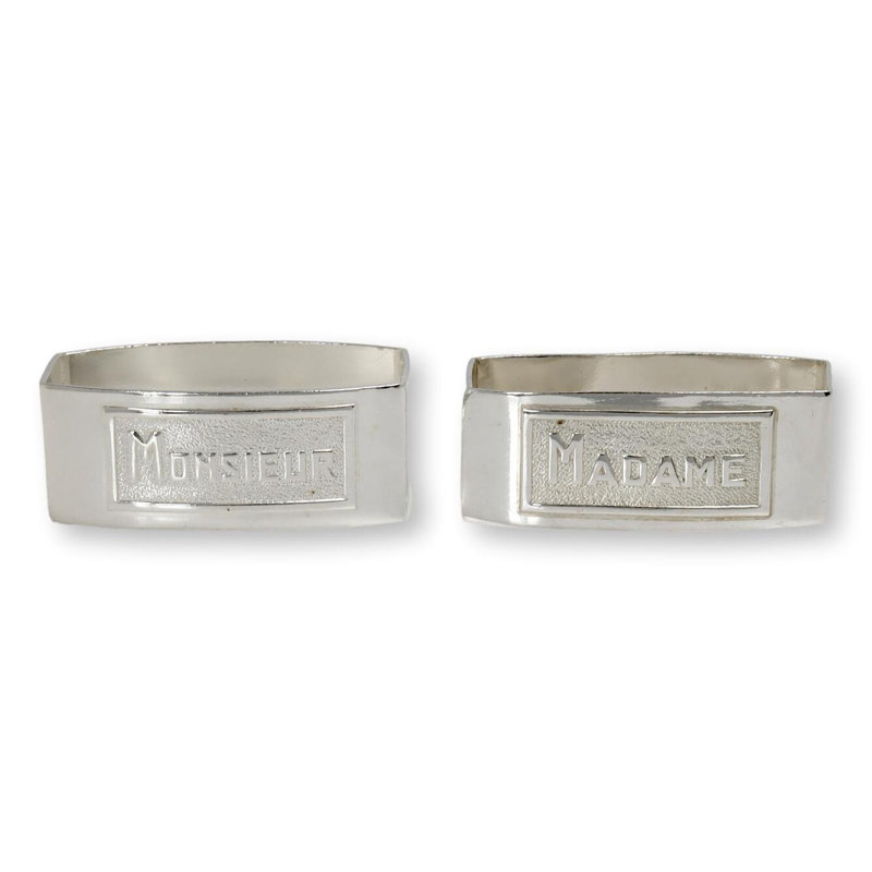 French Madame And Monsieur Napkin Rings