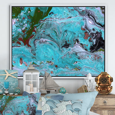 Agate Ripple, motif de texture de marbre I - reproduction d'art sur toile