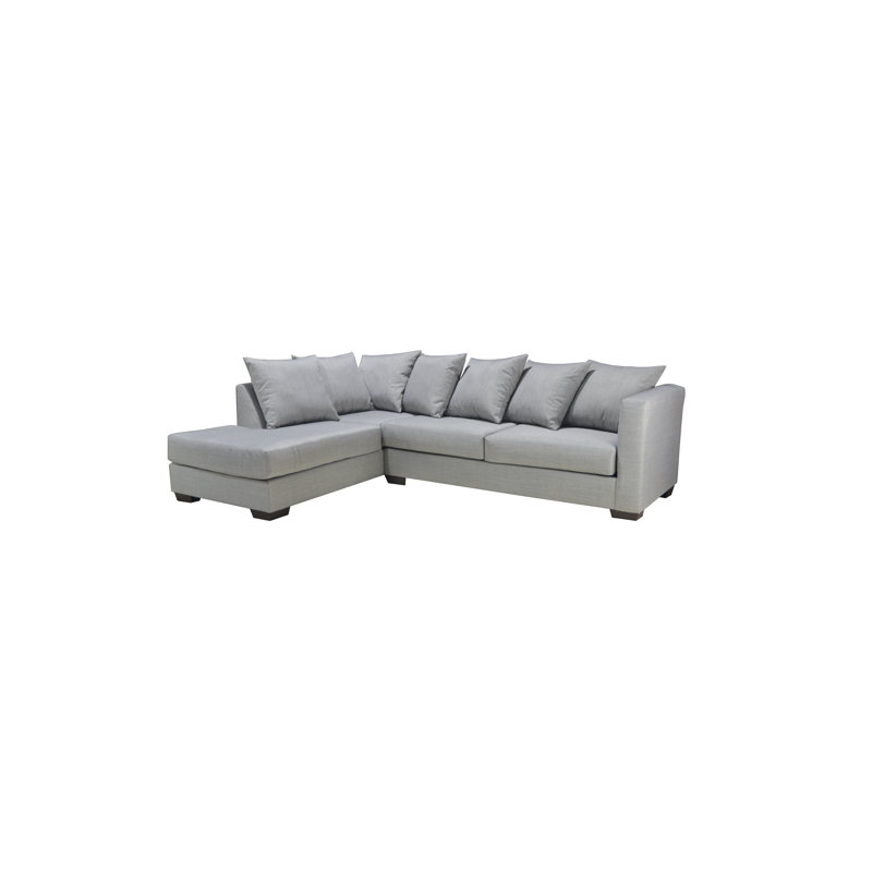 Canapé modulaire en mélange de polyester Julia, Mélange de polyester gris
