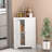 Floor Corner Cabinet With 2 Doors And Adjustable Shelves