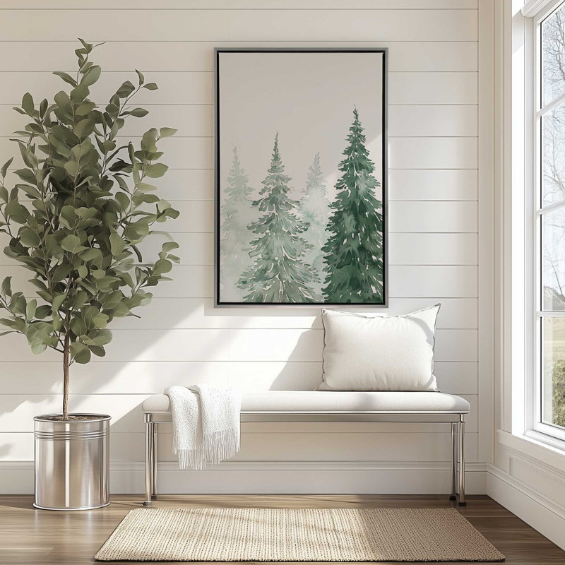 «Whispering Spruce Shadows I», reproduction sur toile, Érable américain, H 48,75 po x l 32,75 po