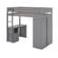 Lit mezzanine simple avec placards et bureau