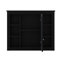 Armoire de rangement murale moderne avec portes miroir et 6 tablettes ouvertes Modern