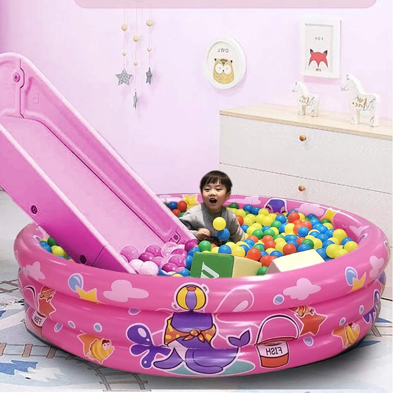 Piscine gonflable polyvalente pour la natation, le jeu de balle et la détente du nourrisson, Rose