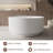 Fslefay 49'' Freestanding Bathtub Solid Surface Deep Soaking Tubs