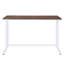 Bureau d'écriture en noyer et blanc avec port USB