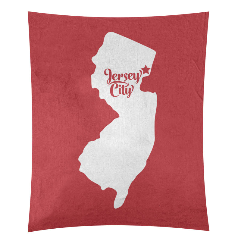 Tapisserie murale Jersey City, H 80 po x l 68 po, Rouge