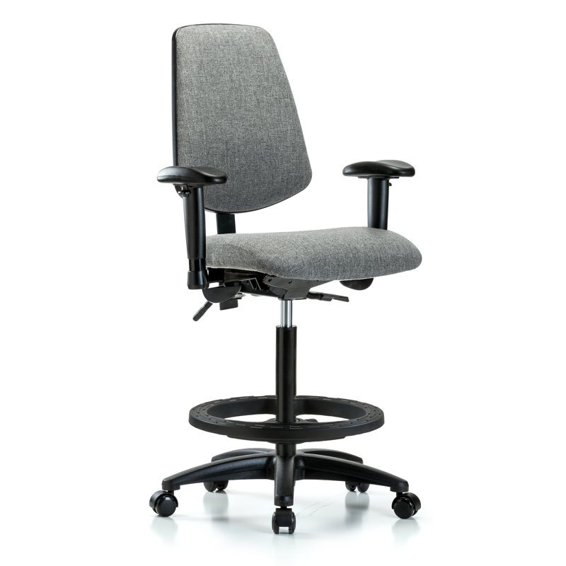 Fauteuil de dessin ergonomique Carli, Roulettes, Gris, Non inclus