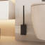 2 Pieces Toilet Brush And Holder For Wall Mounting,Sturdy And Durable,Matt Black
