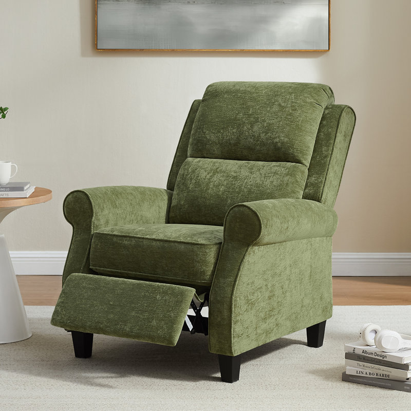 Fauteuil inclinable rembourré 34,6 po (ensemble de 2), Green Chenille