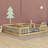 Double Twin Floor Bed With Fence And Guardrails-1144739493