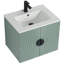 Meuble-lavabo moderne avec portes circulaires cannelées de 24 po de largeur Pell Pixell-460168129