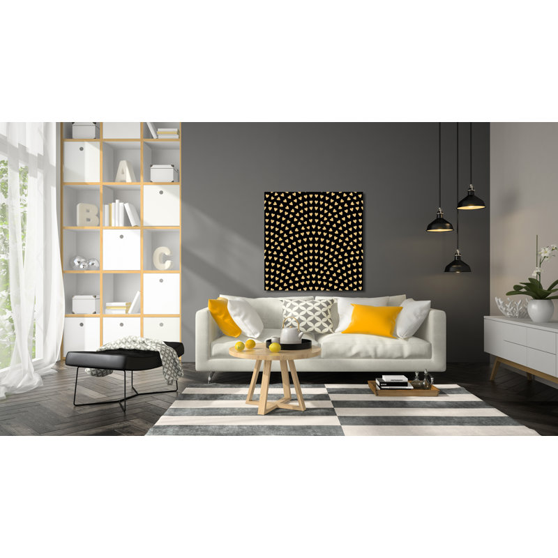 Geometrical Fish Scale - Wrapped Canvas Print, 31 cm H x 31 cm W x 4cm D