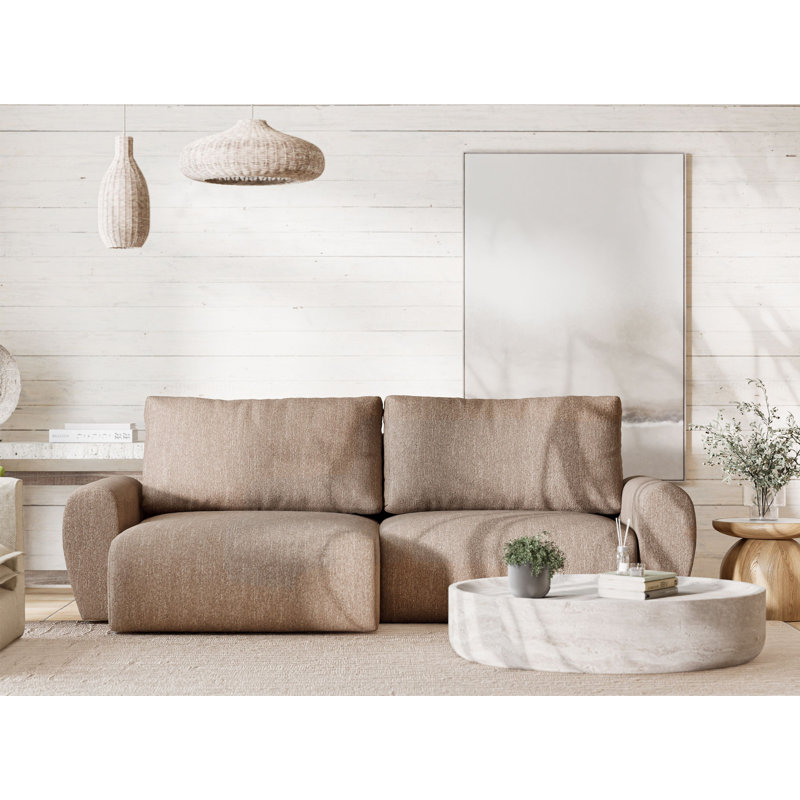 3 Seater Corner Sofa, Brown, Left Hand Facing