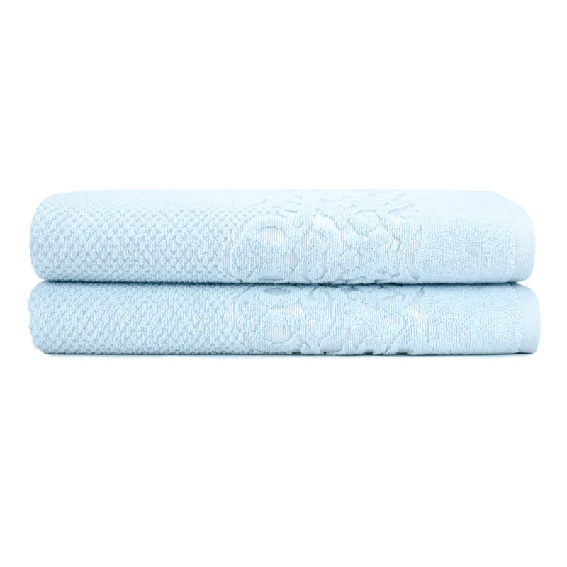Ensemble de serviettes en coton Parkerson, Bleu givré