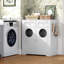 Armoire à linge double avec tiroirs, paniers dissimulés et ouvertures pour le linge sale, style ferme