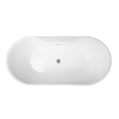 Una 67'' x 31.5'' Air Porcelain Bathtub with Faucet