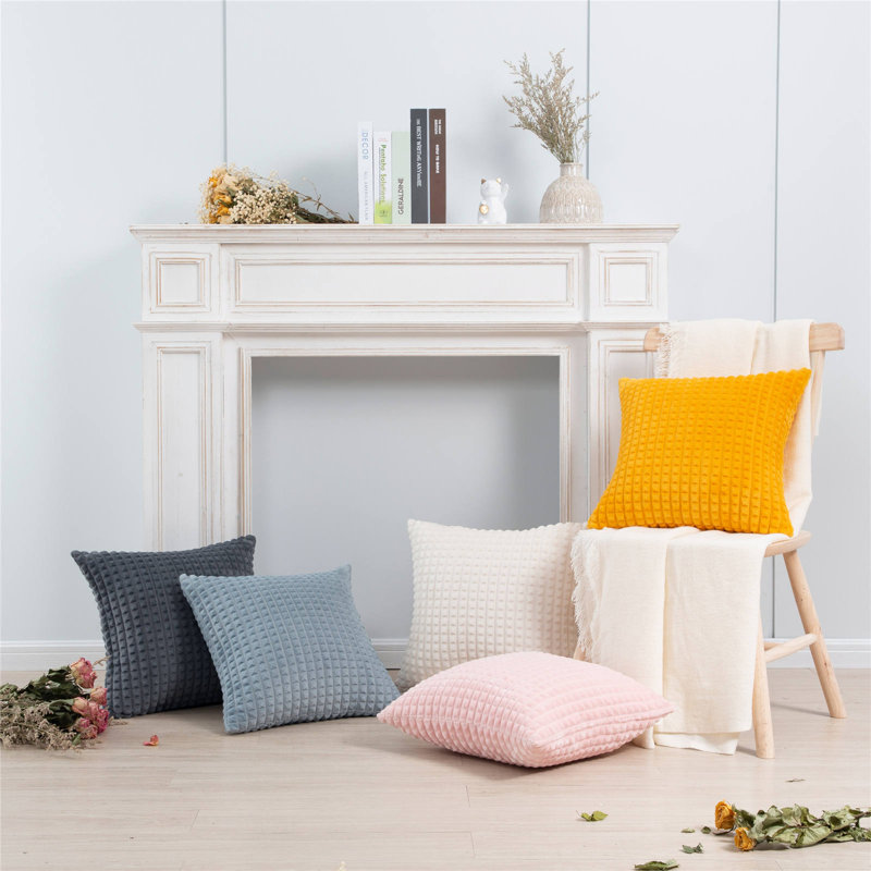 Square Pillow Cover, Cream