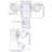 30-Watt White Outdoor Hardwired LED Flood Light with Motion Sensor, Dusk-to-Dawn Mode and 2 GFCI Outlets, 5000K Daylight-122930498