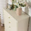 Commode d'appoint simple en bois massif blanc