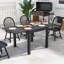 Table de salle à manger d'extérieur extensible 31,5 "à 63" réglable pour 4 à 6 personnes