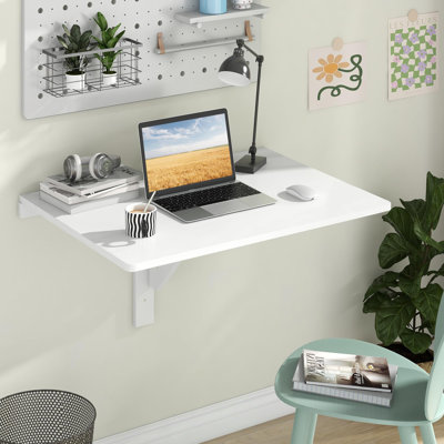 Space Saving Fold Down Floating Desk For Study