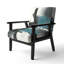 Chaise avec accoudoirs rembourrée Geometric IV-1963969505-1951322358