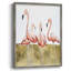 «Flamingo Flock II», reproduction encadrée - bois massif