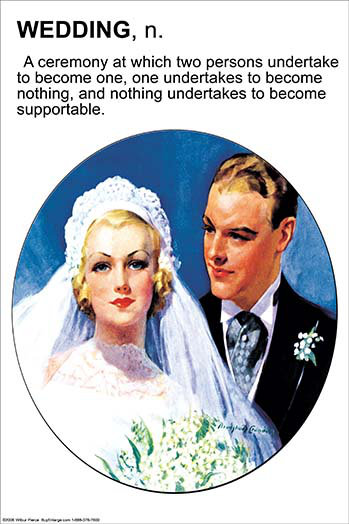 Wedding n.-imprimé de publicités, H 66 po x l 44 po