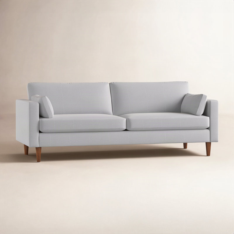 Viveros Upholstered 81'' Sofa, Espresso, Pine