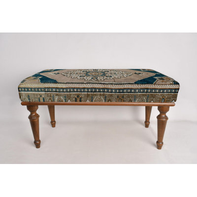 Bohemian Bench, Medallion Bench, Ottoman Bench, Upholstered Bench, Turkish Rug Bench, Kilim Bench, Home Decor Bench, Handmade Bench