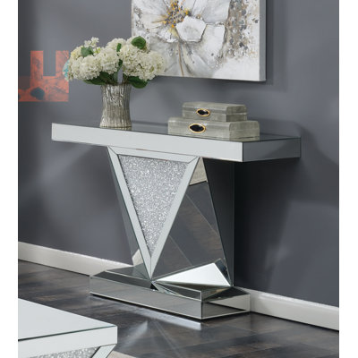 Brickerville 47.25'' Glass Top Console Table