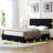 Gaillarde Hydraulic Lift Up Storage Upholstered Platform Bed-602637128-602637129