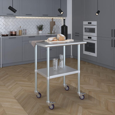 Stainless Steel Table With Wheels