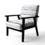Fauteuil d'appoint rayé gris et blanc-2132953180