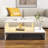 White Coffee Table With Appealing Architectural Form And Storage Facility Impressive Shape