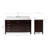 Cambridge Single Bathroom Vanity with Carrara Marble Top-88398724