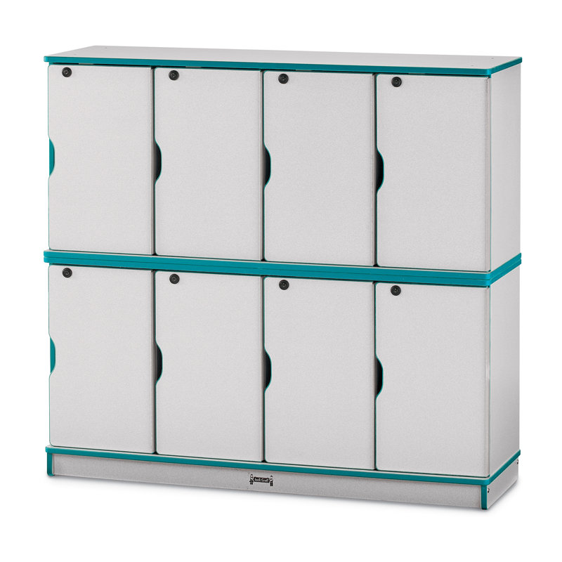 Casiers empilables Rainbow Accents, Empilage double, Bleu sarcelle