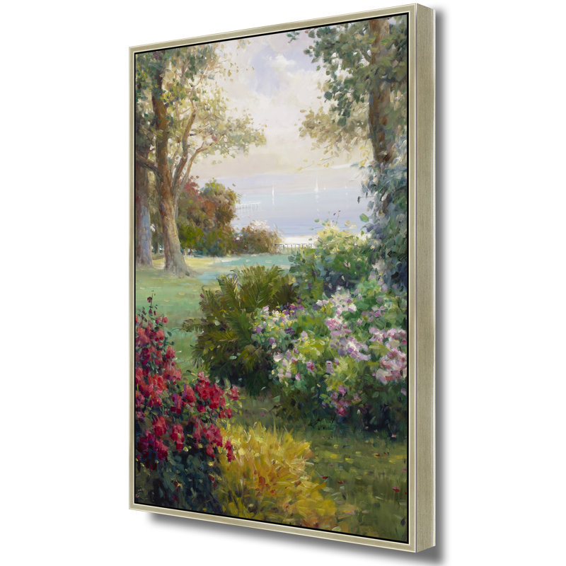 Coastal Garden Reverie Print, Brown, 50" H x 26" W