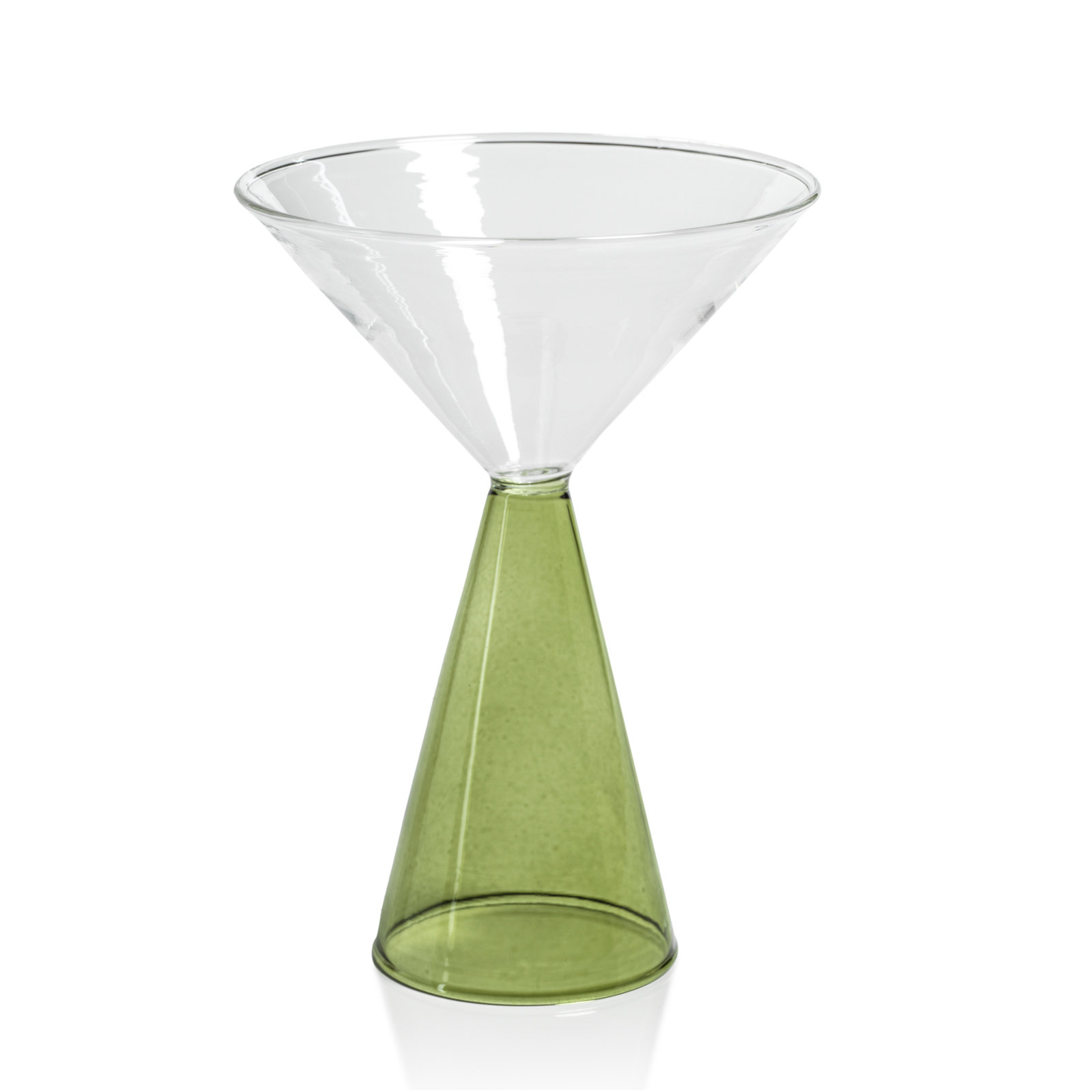 Monticello Martini Glass, Green