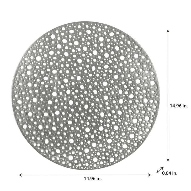 Ensemble de napperons en vinyle 4 pièces, Argent