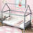 Twin House Bed In Grey - Architectural Aesthetics With Space Saving-490507143