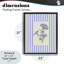 Cadre flottant à rayures bleues Morning Glory, design par Lisa Wehmeyer-766019608-766019591