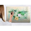 Magnetic Memo Board Whiteboard - 90 x 60 cm - With Marker and Magnets - Watercolor world map