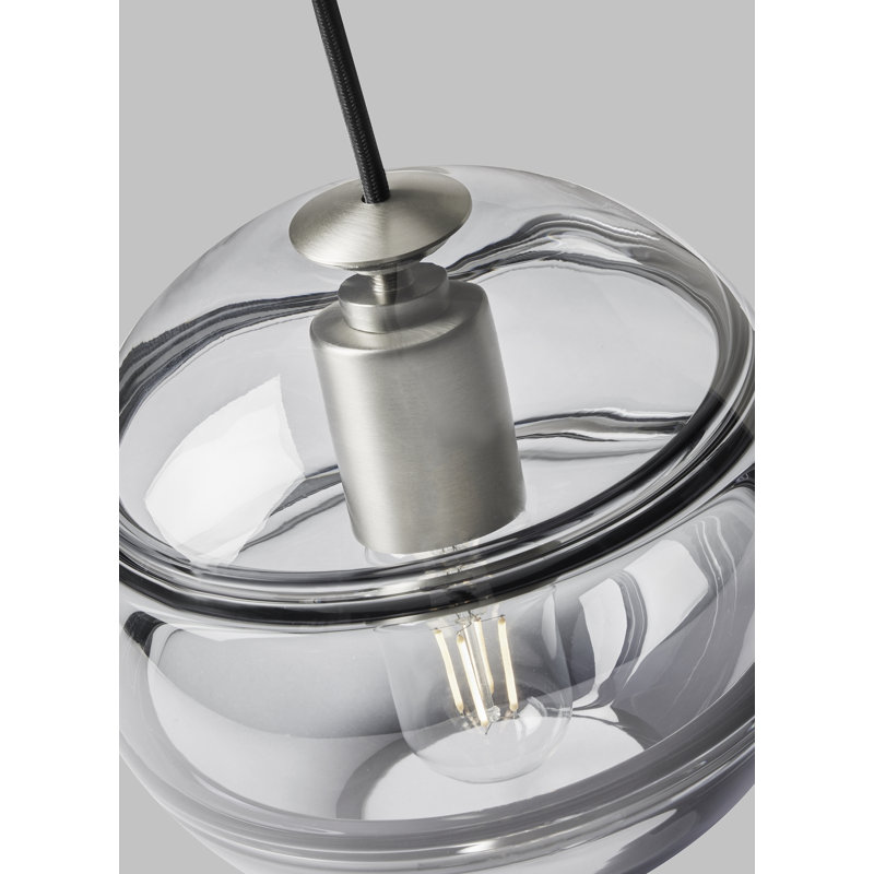 Sedona 1 - Light Pendant, Satin Nickel, Transparent Smoke, No